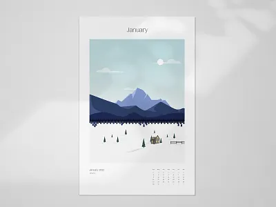 Seasons Calendar 2022 2022 animation brand branding calendar christmas december design flat graphic design icon illustration landscape logo mountain mountains poster ui vector