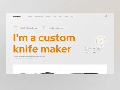 Knives Store Website branding design graphic design illustration ui ux