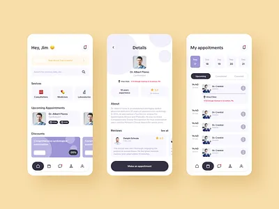 Medical Service App app design ui ux vector