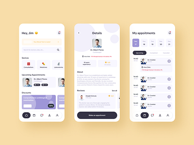 Medical Service App app design ui ux vector