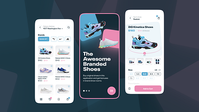 Sneaker Shop graphic design ui