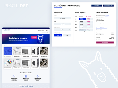 Product configurator for an online printery branding configurator landing page logo printery ui ux