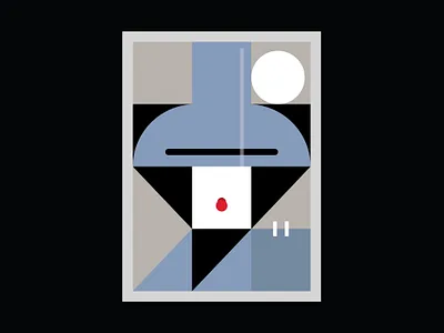 Mba Robo art artwork design fan art graphicdesign ikko tanaka illustration minimalist nihon buyo poster vector