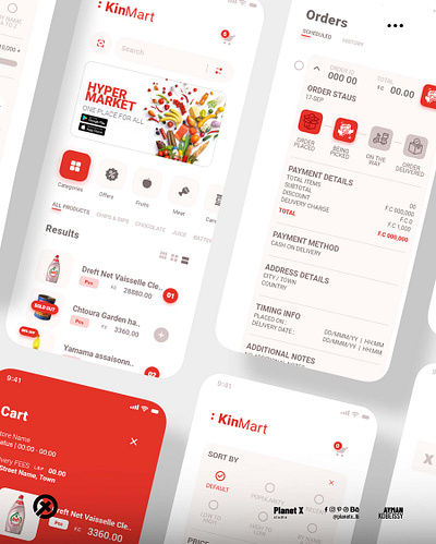 Kinmart Shopping App app appdesign appilication ui uiux ux