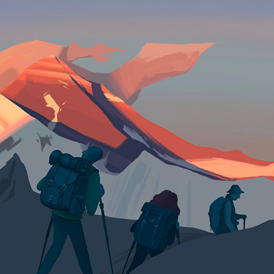 Hiking Sundays characterillustration design digitalart ill illustration illustrator nature procreate