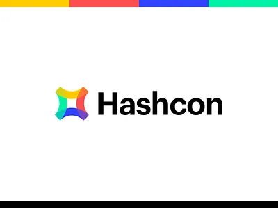 Hashcon Logo branding circle color hashtag icon lines logo startup tech
