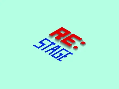 Re:stage - logo branding concept design illustration iso isometric logo negative space perspective vector