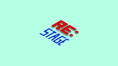 Re:stage - logo branding concept design illustration iso isometric logo negative space perspective vector