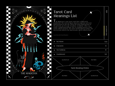 Tarot Cards Collection card cat colour palette design dribbble flat graphic design illustration tarot typography ui web web design website