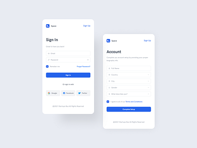 Login & Sign Up UI - Mobile Version account app code verification design device elements form login mobile otp profile responsive screen sign sign in sign up system tablet ui verification