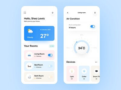 Web app - Smart House by Outcrowd on Dribbble