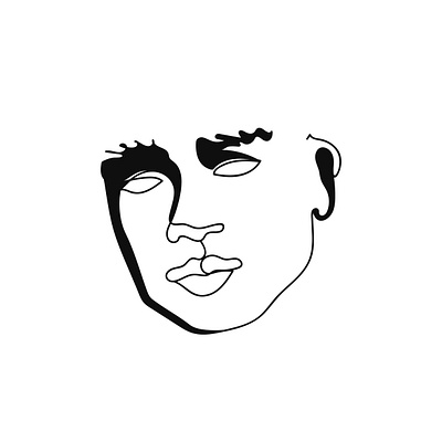 Gorgeous portrait continuous silhouette art art beautiful branding design face line art graphic design icon illustration logo stye ui