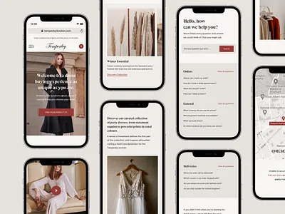 Temperley London Responsive brand clean clothing concept design fashion layout minimalistic mobile responsive ui ux website womenswear