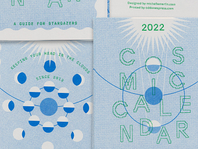 2022 Cosmic Calendar 2022 calendar comets constellations cosmic design drawing eclipse illustration lunar meteors moon solar space stars sun zodiac