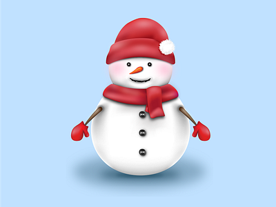 смешной снеговичок design illustration vector