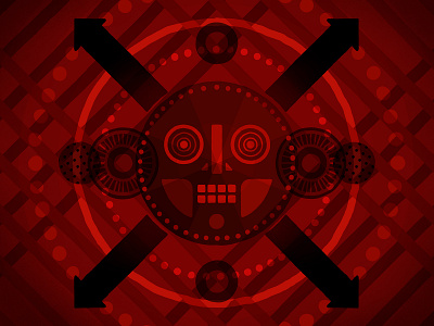 Red Mask Illustration art direction design design exploration digital illustration geometric design geometric mask graphic design illustration layer styles mask mask design mask illustration mayan mask mexican mask mexican mask illustration red mask red mexican mask