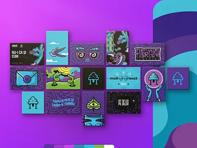 Vibrant illustrated cards aberant aberant clothing art machine branding clothing apparel clothing brand design exhibition art icosaedru illustrated cards illustration instant art vector