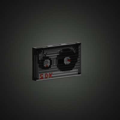 old cassete 3d 3dart cassette magicavoxel voxel voxel art