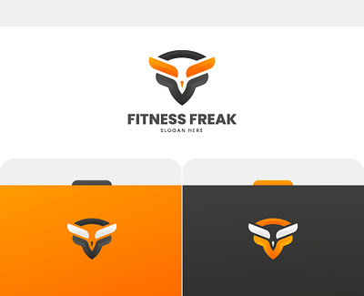 Fitness Freak Logo branding design icon illustration lettering logo logo design typography typography logo ui vector