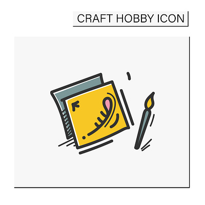 Decoupage color hand draw icon art branding design face line art graphic design icon illustration logo picture stye ui