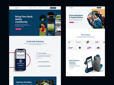 RealLife Website branding covid design desktop landing stadium testimonial ticket ticketing ui ux venue