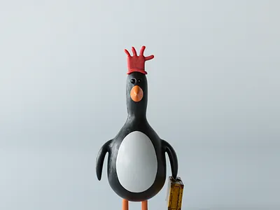 Feathers McGraw (Wallace & Gromit) 3d 3d sculpt blender c4d character design cinema4d clay design octane render toy zbrush