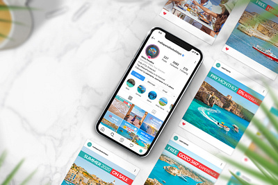 Instagram Malta Paradise 2020 branding design holiday instagram post layout malta instagram social media