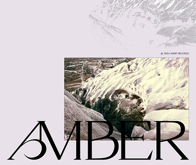 AMBER 1994 aesthetic album art autechre cover cover art custom logo editorial idm logo logotype recordlabel type typography warp