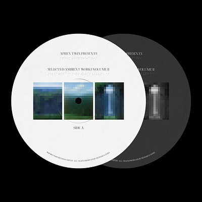 Selected Ambient Works Volume II album art aphex aphextwin cover art graphic design idm label label design music vinyl warp