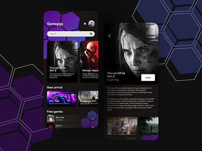 #029 Games Station app design design inspiration games landingpage mobile ui ux
