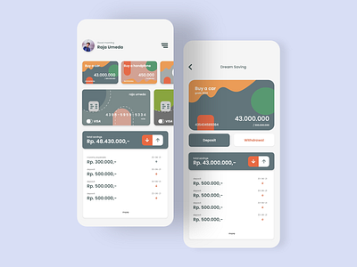 #030 Saving app app banking app design design inspiration landingpage mobile movile saving app ui ux