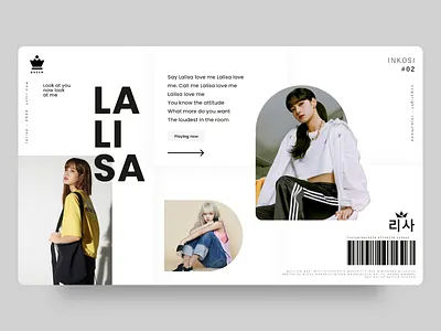 #032 LALISA blackpink design design inspiration lalisa landingpage lisa poster ui ux