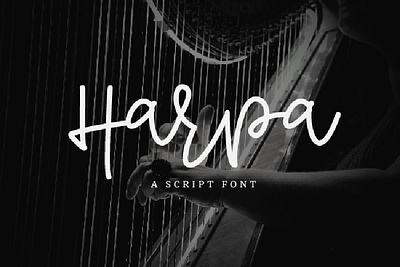 Harpa Font design font handwritten letter logotype script typography