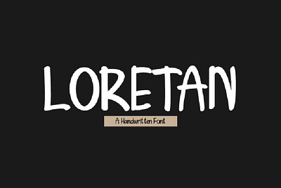 Loretan Font font handwritten letter typography