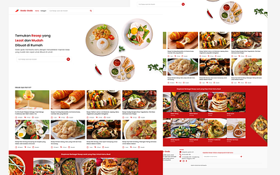 Goda-Goda - Recipe Finder Website design figma food recipe ui uidesign uiux user user experience user interface ux website