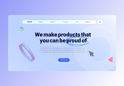 Web design 3d beautiful gradient graphic design illustration landing landing page light light theme page page design persian shap ui