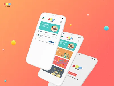 e-Learn app application design e learning mobile mobile app mobile application ui uiux ux