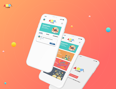 e-Learn app application design e learning mobile mobile app mobile application ui uiux ux