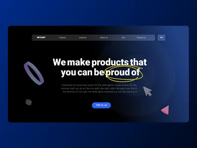 Web design 3d 3d shape beautiful dark dark theme design gradient graphic design illustration landing landing page page design persian shap ui