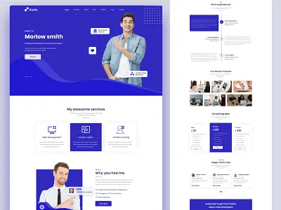 Personal portfolio Design branding clean design envato freelancer landing page personal portfolio ui web design webflow website website template