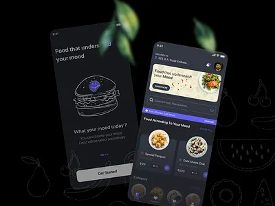 Food Delivery App UI Design adobe photoshop adobe xd app app design banner dark theme design design concept food food delivery app graphic design illustration product design ui ui design uiux design user user experience user interface ux