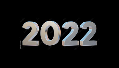 Happy new year 2022 text 3d silver with black isolated 2022 3d background banner black business design event flyer font gold graphic design happy holiday illustration isolated metal new silver text