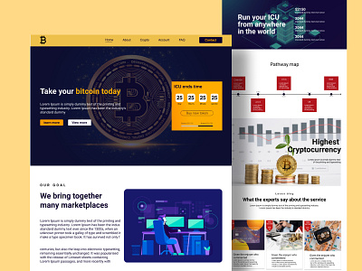 Bitcoin landing page design branding clicne design doctors graphic design health web illustration landing pages design ui ui design user interface ux ux design web design website design