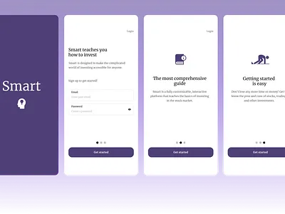 Daily UI 23 | Onboarding app branding design fintech logo onboarding ui