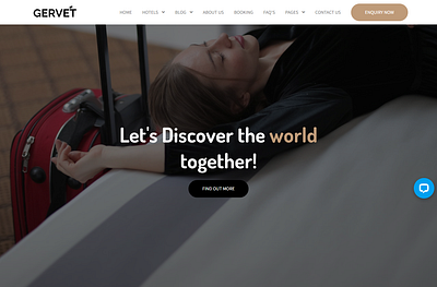 Gervet - Hotel Booking React Template branding design graphic design illustration logo motion graphics responsive template theme ui website website development