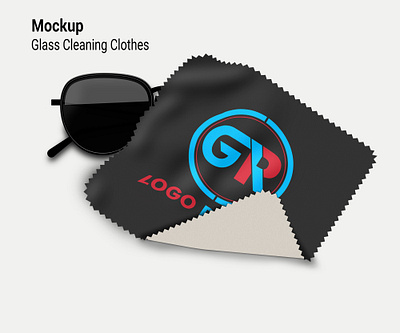 Microfiber Glasses Cleaning Cloth clean cleaning graphic design microfiber mockup mockups photoshop