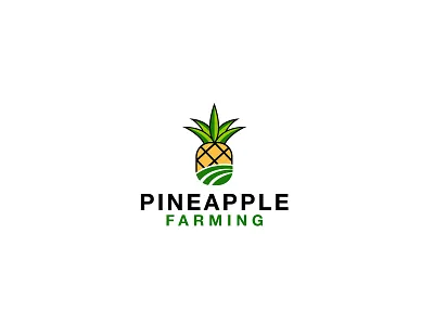 Pineapple Farming logo awesome logo best designer best logo brand identity branding clean logo colorful farming logo fruit logo graphic design logo logodesign logomark modern logo pineapple pineapple farming logo pineapple logo simple logo