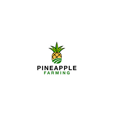 Pineapple Farming logo awesome logo best designer best logo brand identity branding clean logo colorful farming logo fruit logo graphic design logo logodesign logomark modern logo pineapple pineapple farming logo pineapple logo simple logo