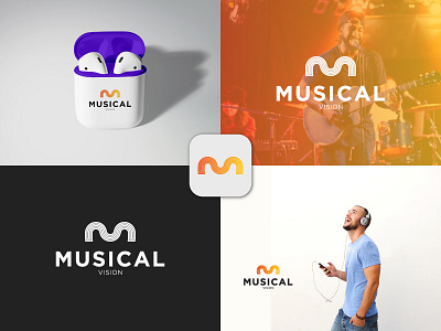 Musical Vision Logo Design brand design brand identity business logo creative logo letter logo design luxury logo minimal minimalism modern music logo musical print design symbolic versatile word