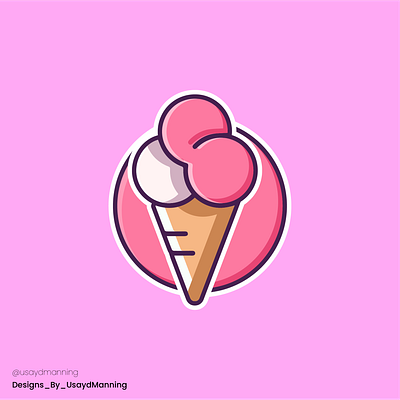 ice-cream logo design 3d animation app brand design branding design designer designs graphic design ice cream logo design icecreamlogo icon illustration logo logo design motion graphics pink logo ui uidesgin webdesign